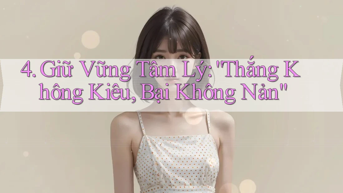 4. Giữ Vững Tâm Lý: “Thắng Không Kiêu, Bại Không Nản”