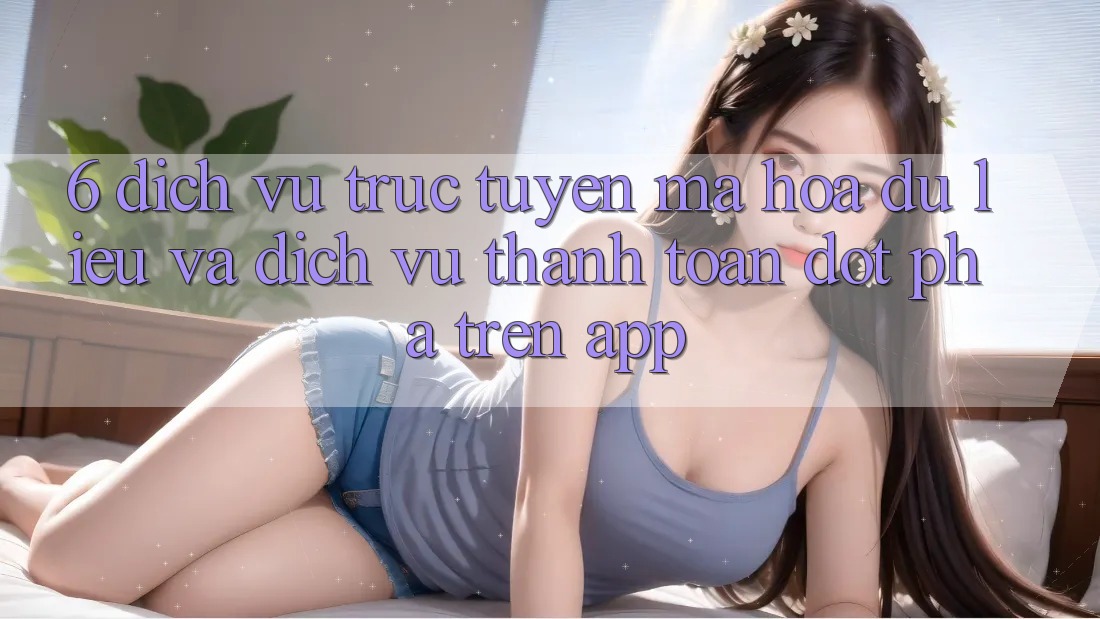 6. Dịch vụ trực tuyến Mã hóa dữ liệu Và Dịch Vụ Thanh Toán Đột Phá Trên App
