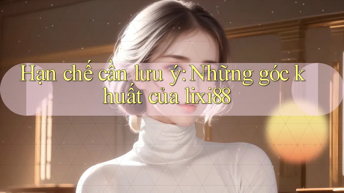 Hạn chế cần lưu ý: Những góc khuất của lixi88