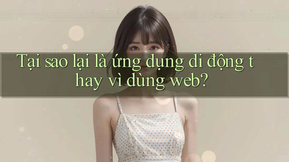 Tại sao lại là ứng dụng di động thay vì dùng web?